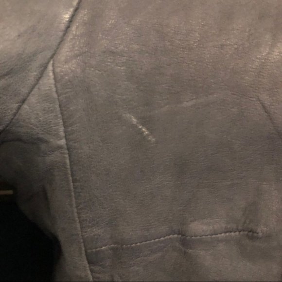 Lucky Brand Faux Leather Grey Jacket Size … - Picture 4 of 5